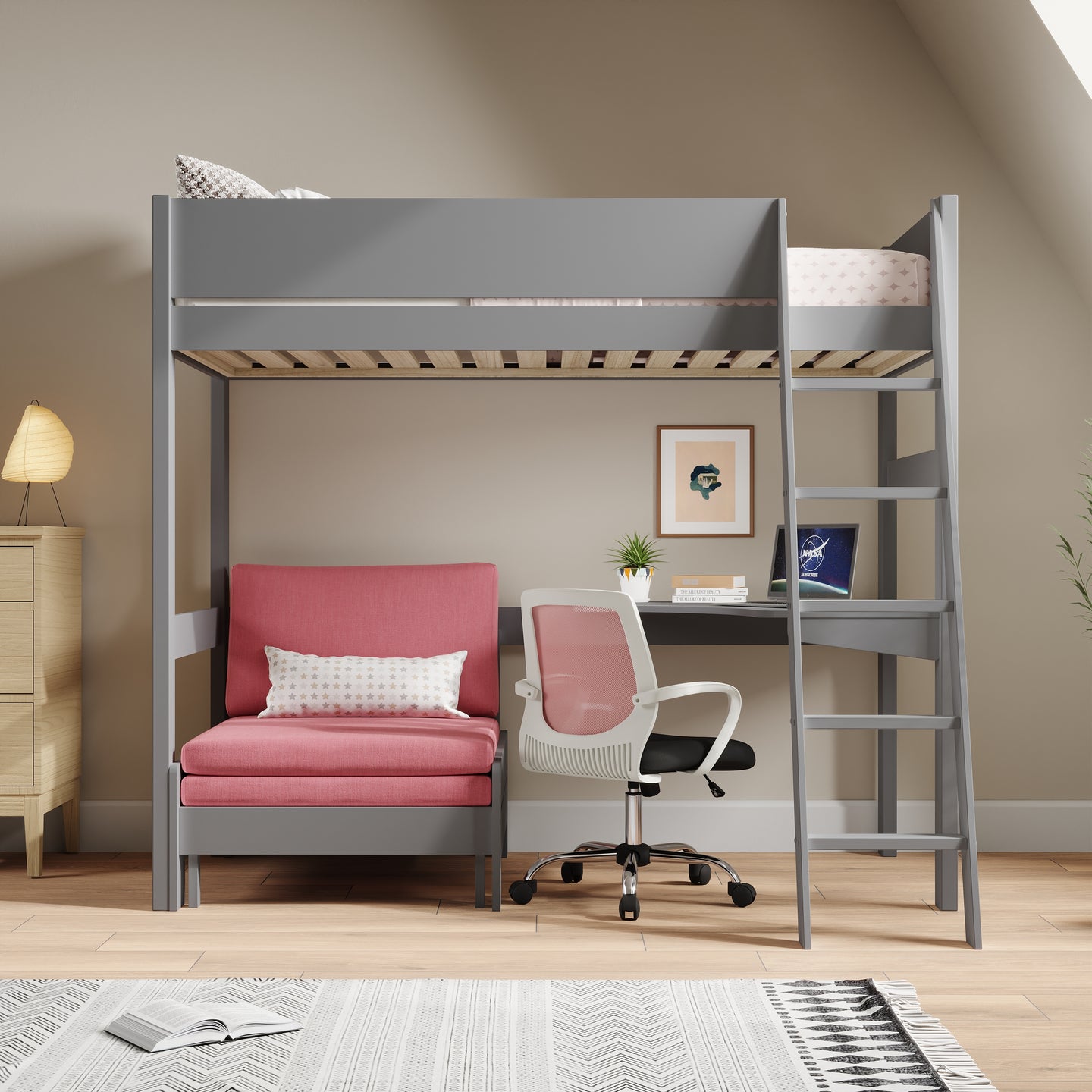 Oxford Highsleeper with Desk & Sofabed